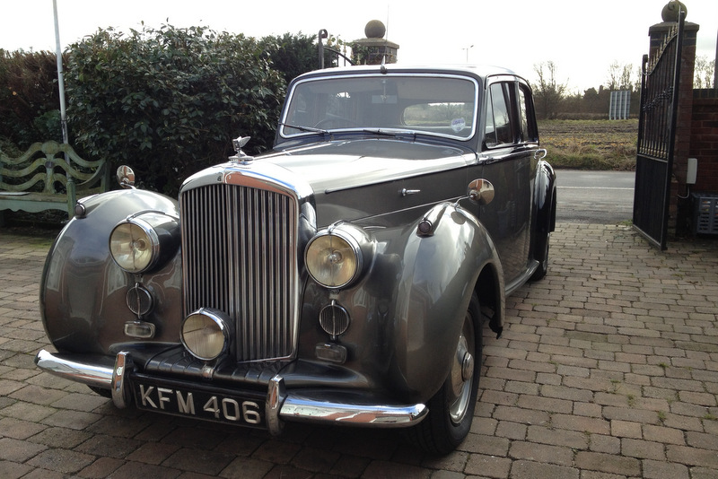 Bentley rear quarter angle showing classic curves
