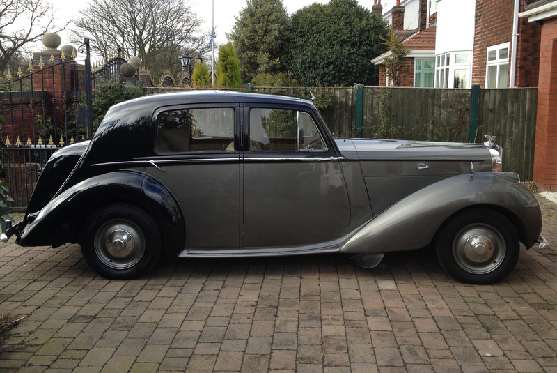 Bentley side detail showing running board and wheel arch
